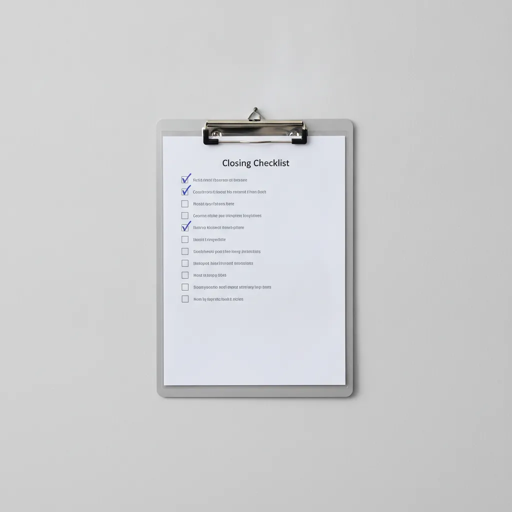 closing checklist