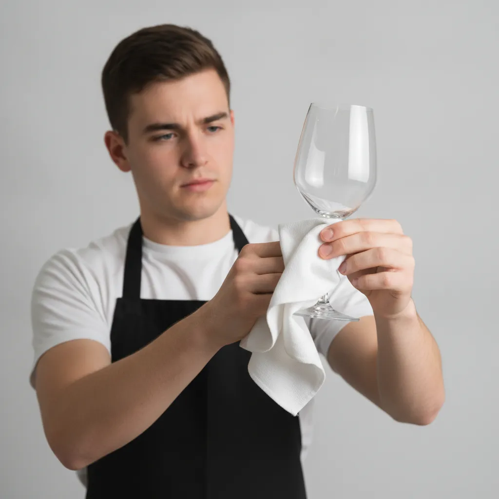 polishing glasses